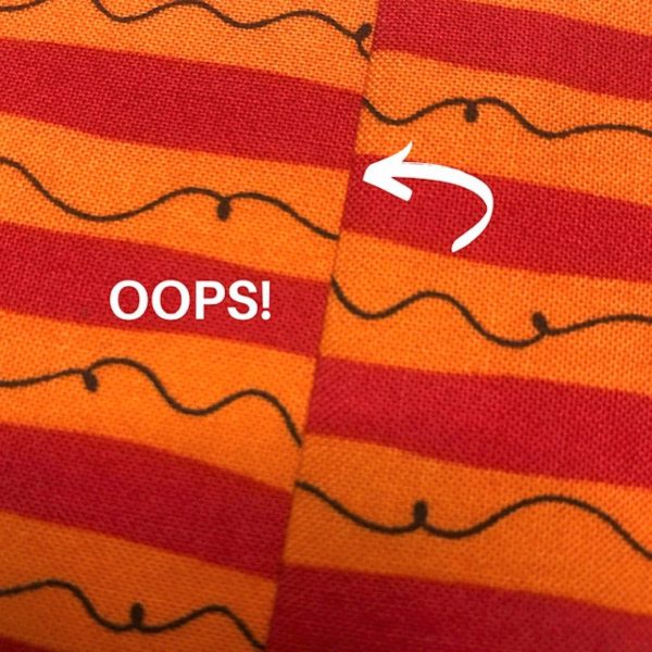 Matching Fabric Design Tutorial: mismatched seam example