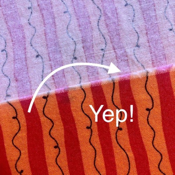 Matching Fabric Pattern Tutorial: correct fold example