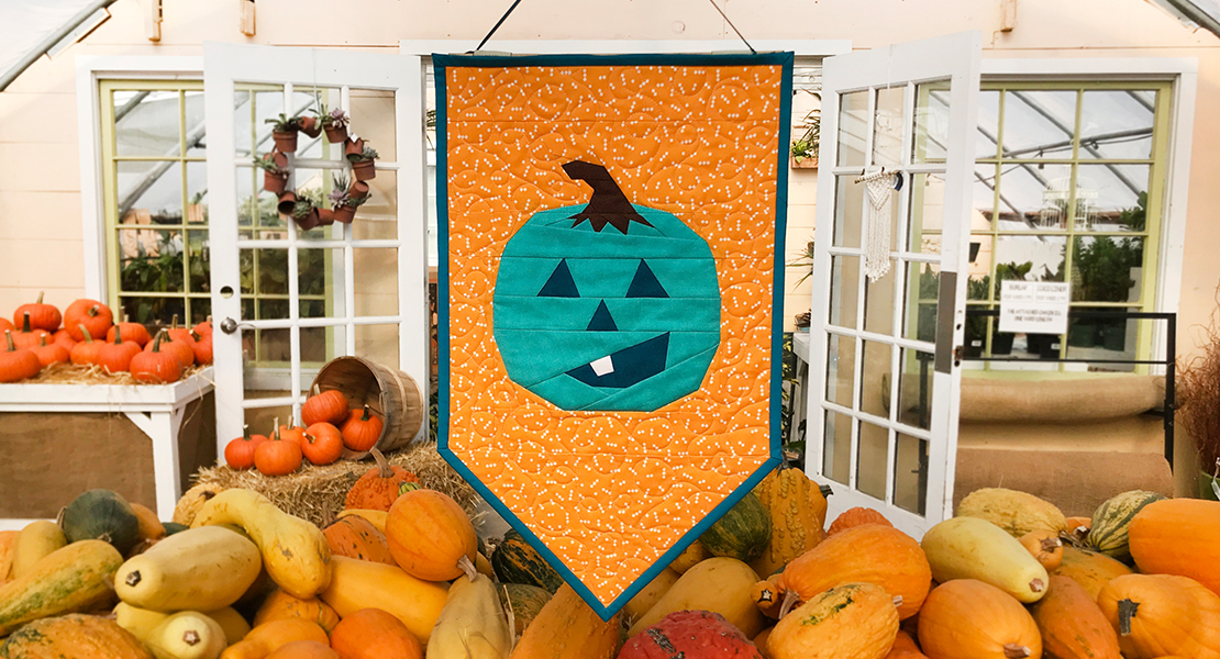 foundation paper piecing: fall pumpkin pillow