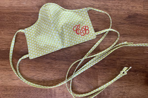 monogrammed mask