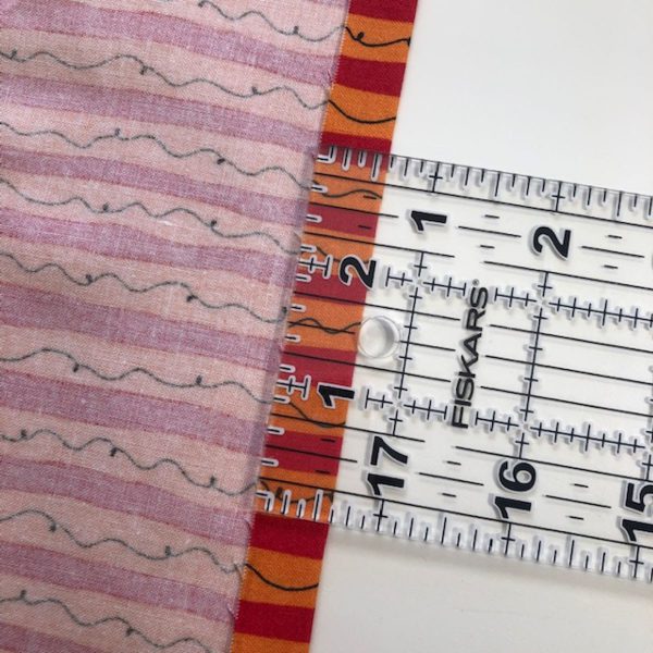 Matching Fabric Pattern Tutorial: press seam allowance on bloomer front