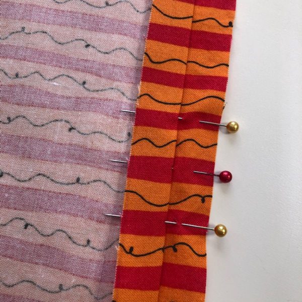 Matching Fabric Pattern Tutorial: fabric pinning to match design
