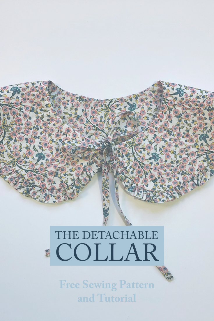 DIY detachable collar pattern: How to make a peter pan collar