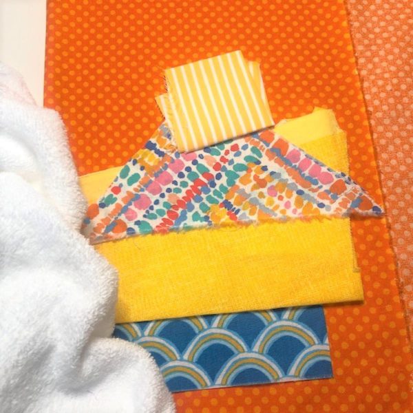 Appliqued Bib Burp Cloth Set Tutorial: choosing fabrics