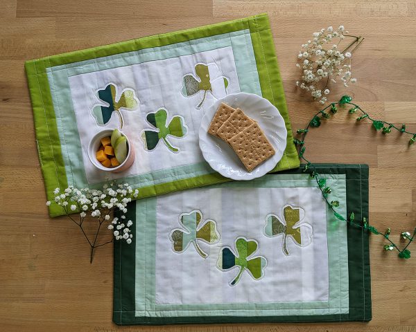 "St. Patrick’s Day Placemats" is a Free St. Patrick's Day Quilted Project designed by Pat Bravo from We All Sew!