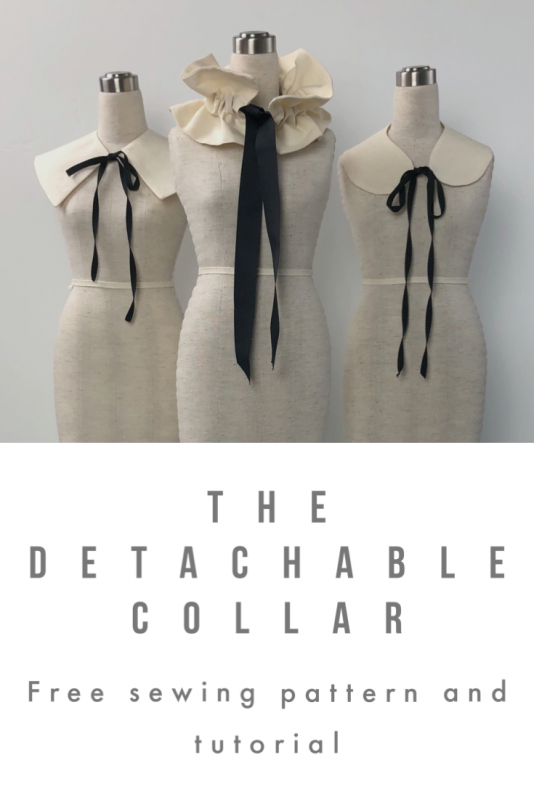 Detachable Collar Tutorial: Free sewing pattern and tutorial WeAllSew BERNINA