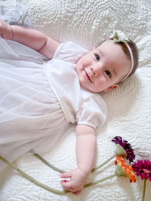 Wedding Dress to Christening Gown Tutorial Part Three 1 BERNINA WeAllSew Blog 1200 x 800 Baby in Christening Gown