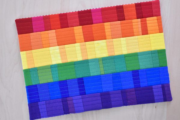 Pride Flag Mini Quilt Tutorial by Erika Mulvenna