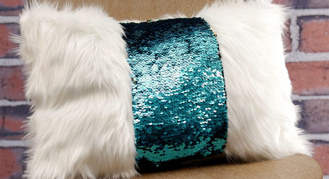 Sew a Reversible Sequin Pillow BERNINA WeAllSew Blog Feature 1100x600