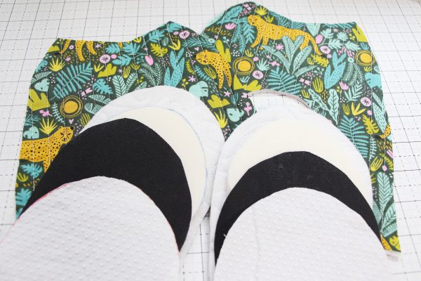 Cut and Ironed Pieces For Quilted Slippers