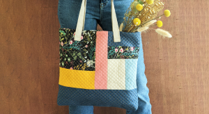 Autumn Flannel Tote Bag BERNINA WeAllSew Blog Feature 1100x600
