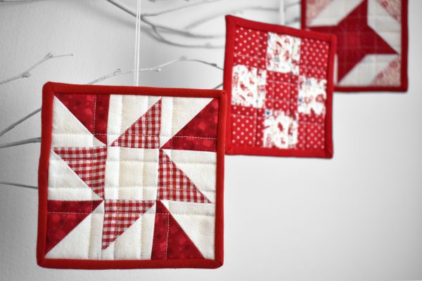 How to Make Mini Patchwork Ornaments by Erika Mulvenna