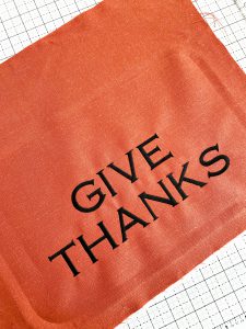 How to Sew and Embroider Give Thanks Placemats: Unhoop and Cut