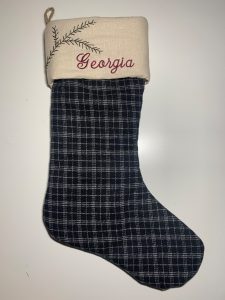 Complete Machine Embroidered Stocking