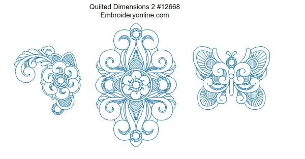 Dimensional Computerized Quilting - Embroidery Design