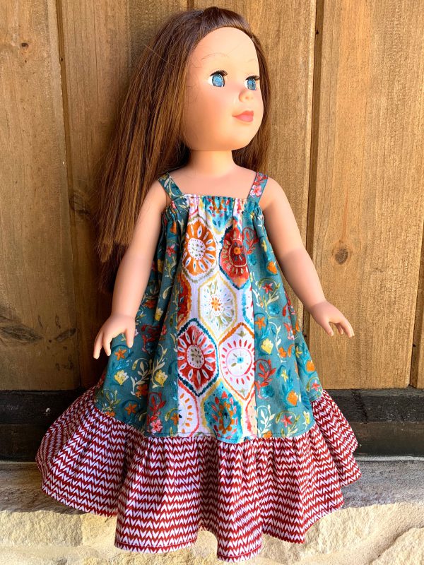 Sew a Ruffle Maxi Dress for an 18" Doll
