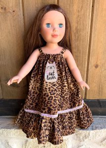 Animal Print Maxi Doll Dress with Applique