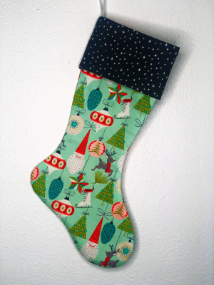 Machine-embroidered Christmas Stocking, Part 1: Sew the Stocking