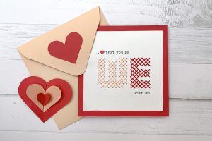 DIY Cross-Stitch Card for Valentine's Day