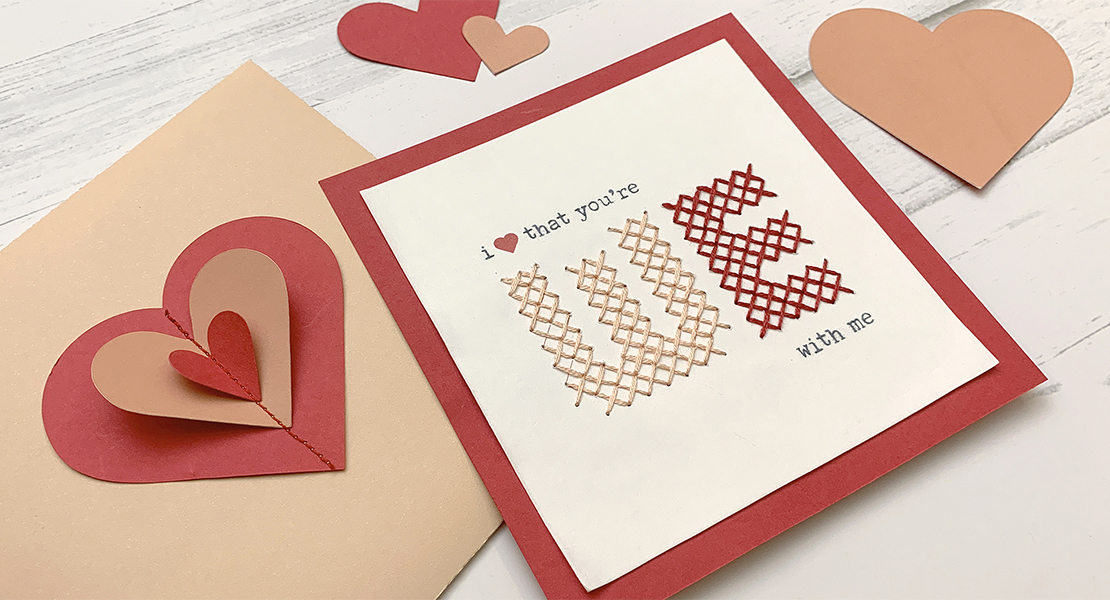 DIY Cross Stitch Card for Valentine's Day