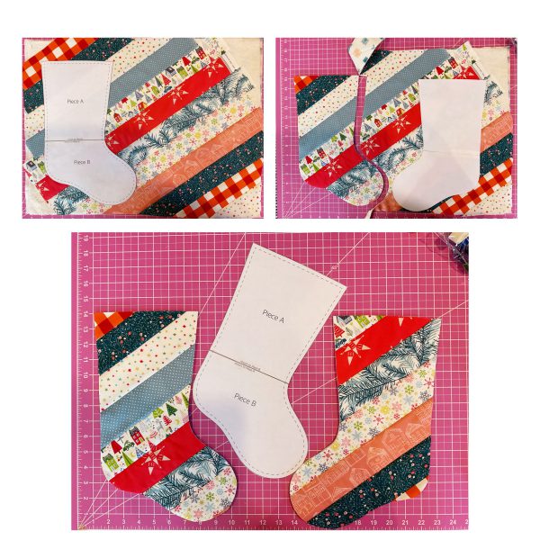 How to Quilt Christmas Stockings as You Go - Template BERNINA WeAllSew Blog 600 x 600