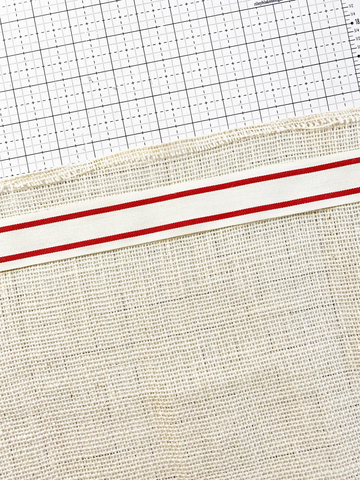 Sewing and Embroidering a Burlap Fabric Gift Bag Sew the Cording