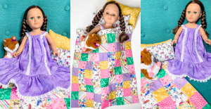 18inch Doll Patchwork Quilt Pillow and Nightgown BERNINA WeAllSew Blog Slider 2280x1180