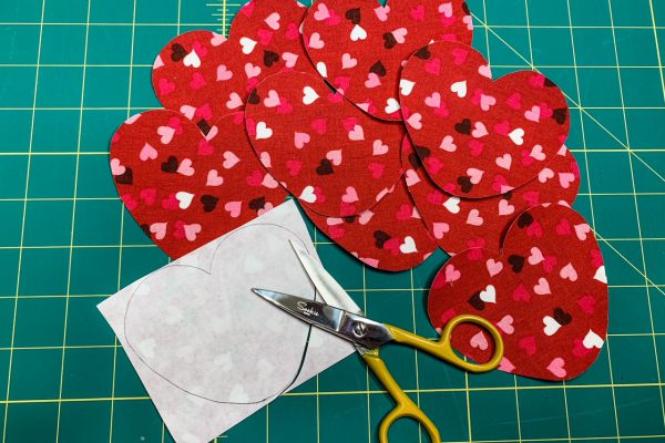 Cut out hearts using Sookie Sews scissors
