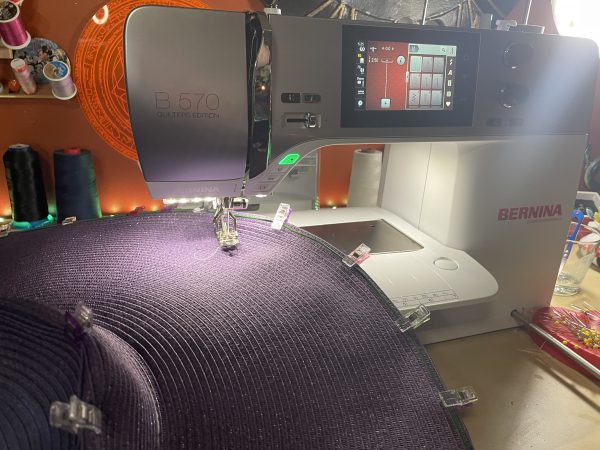 BERNINA B570 QE with my open embroidery foot 20C