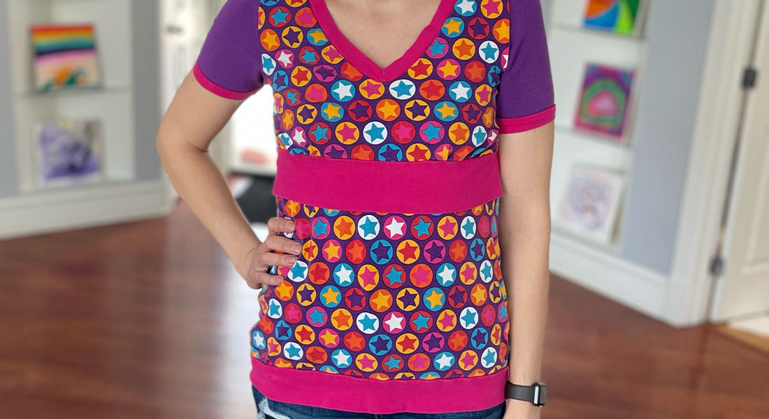 Modify a Knit Top Pattern to be Breastfeeding-friendly BERNINA WeAllSew Blog Feature 1100x600