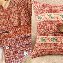 Upcycle a Jacket into a Pillow BERNINA WeAllSew Blog Feature 1100x600