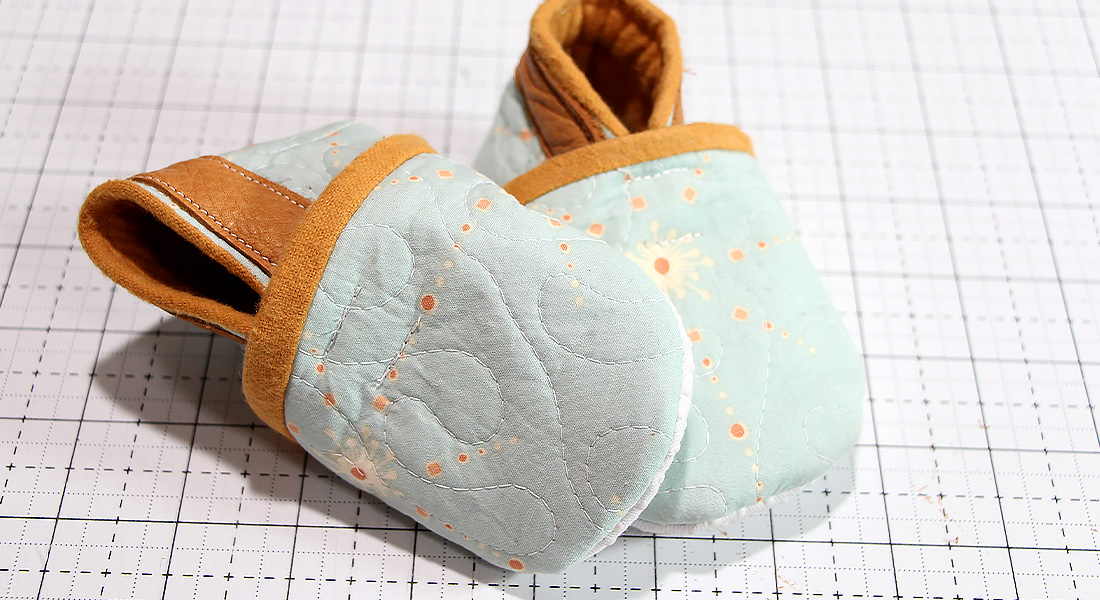 How to Make Quilted Baby Booties BERNINA WeAllSew Blog Feature 1100x600