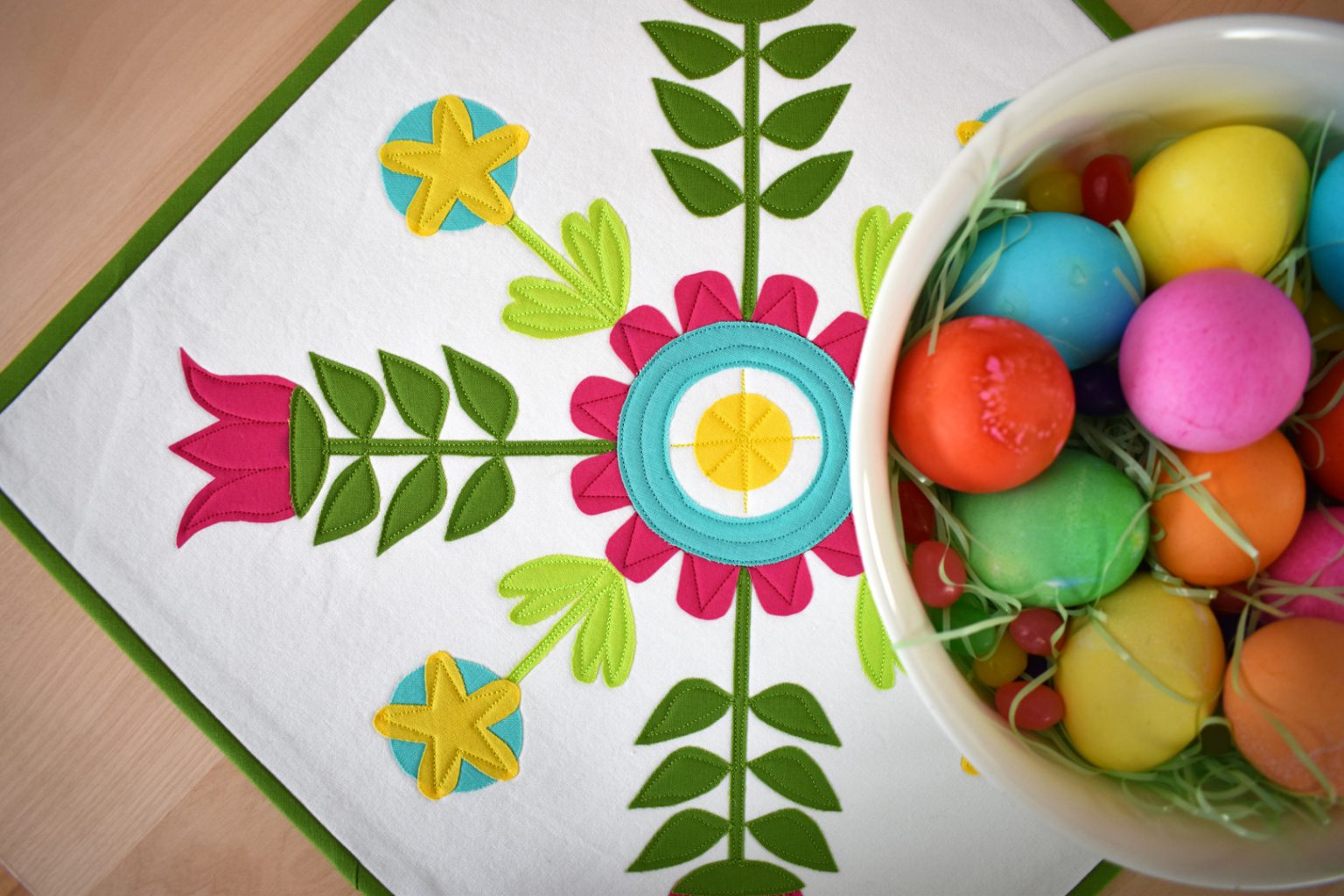 Spring Table Topper Tutorial - WeAllSew
