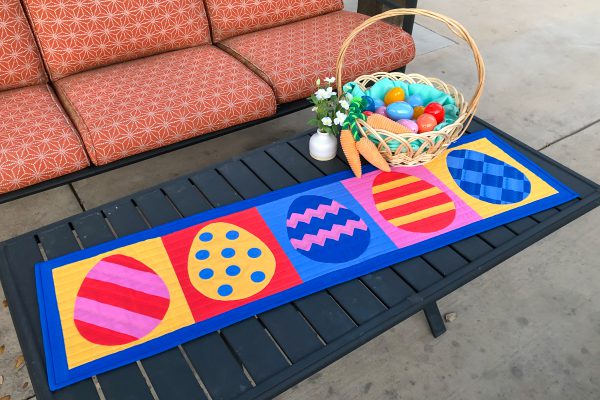 easter egg table runner tutoriall