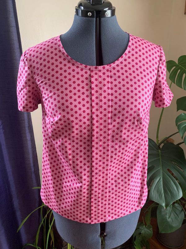 Finished Sorbetto Top on a Dress Form