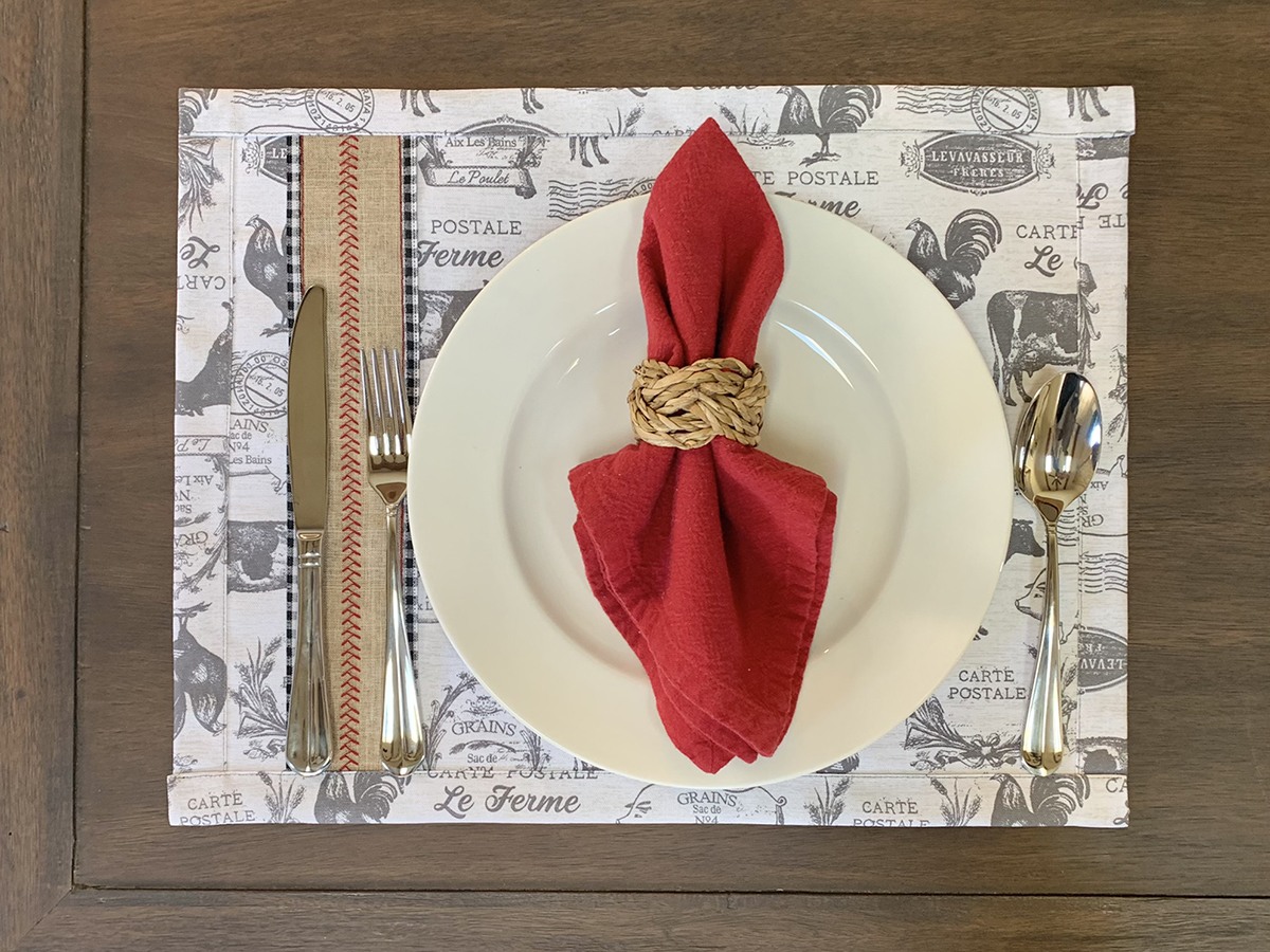 Frayed Edge Napkin [colour options available] - Canvas n' Decor USA