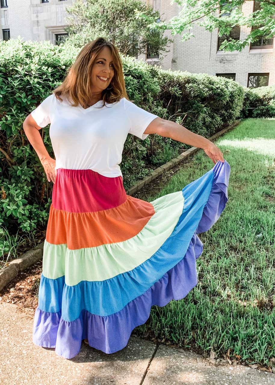 How to Sew a Multi-tiered Maxi Skirt - WeAllSew %