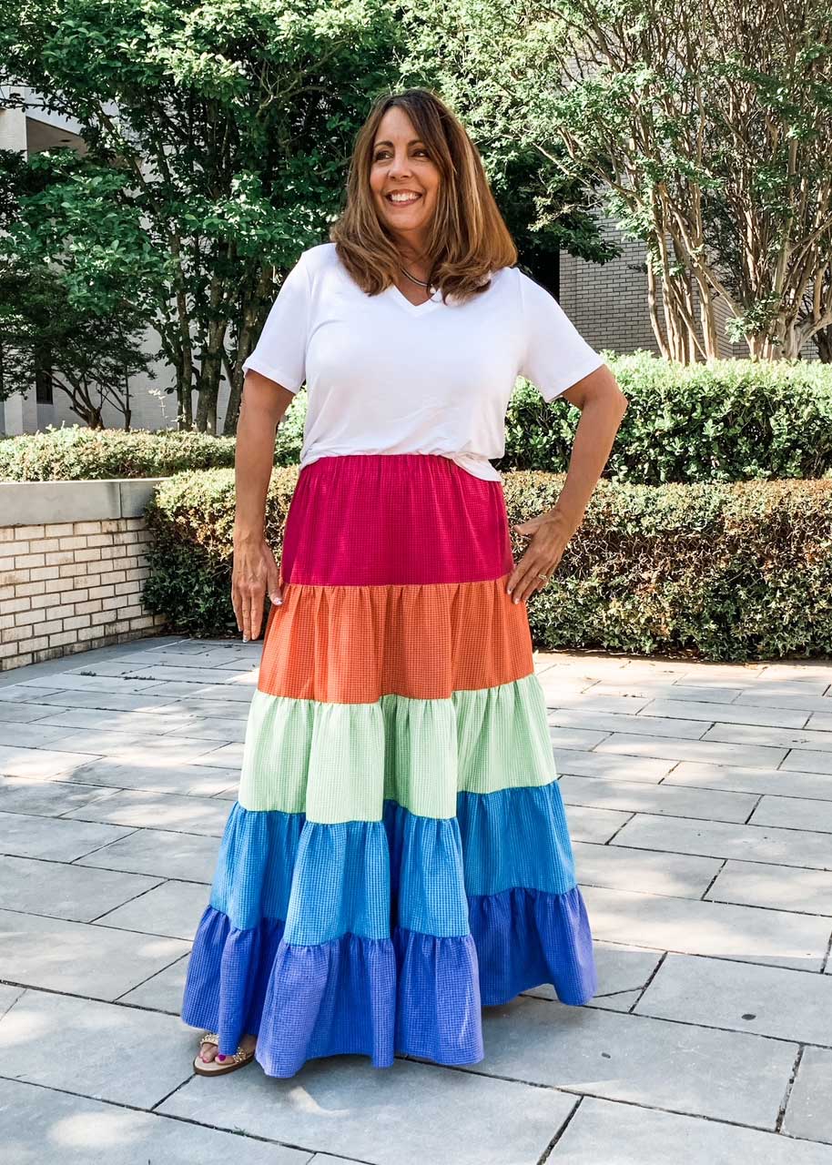 How to Sew a Multi-tiered Maxi Skirt - WeAllSew %