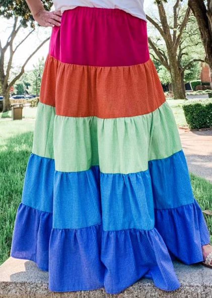How to Sew a Multi-tiered Maxi Skirt - WeAllSew
