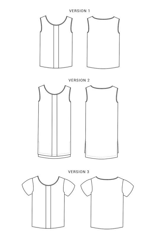 Seamwork Sorbetto Line Drawings