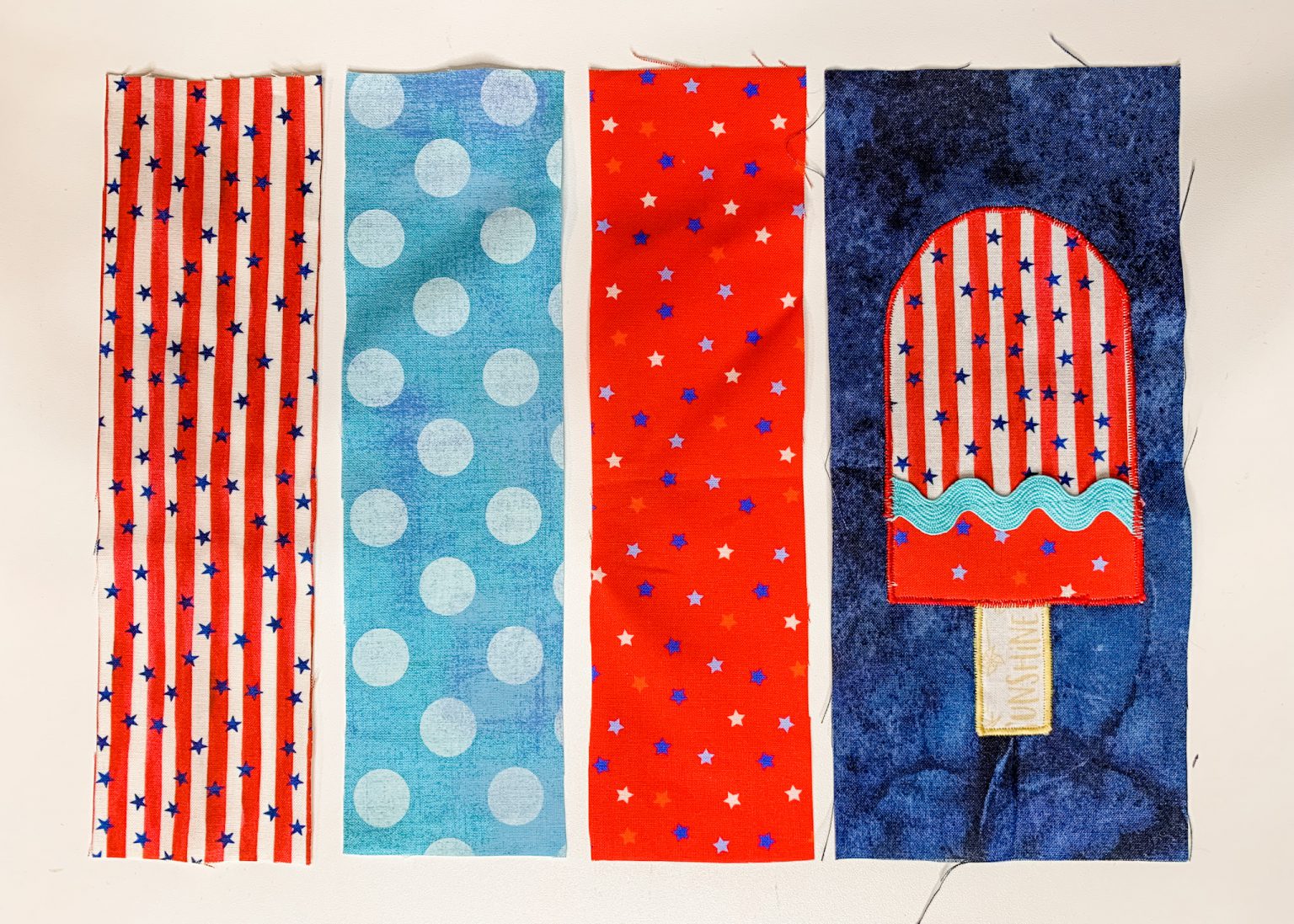 Popsicle Mug Rug Pattern How to Sew a Patriotic Mug Rug with Appliqué Popsicle - WeAllSew