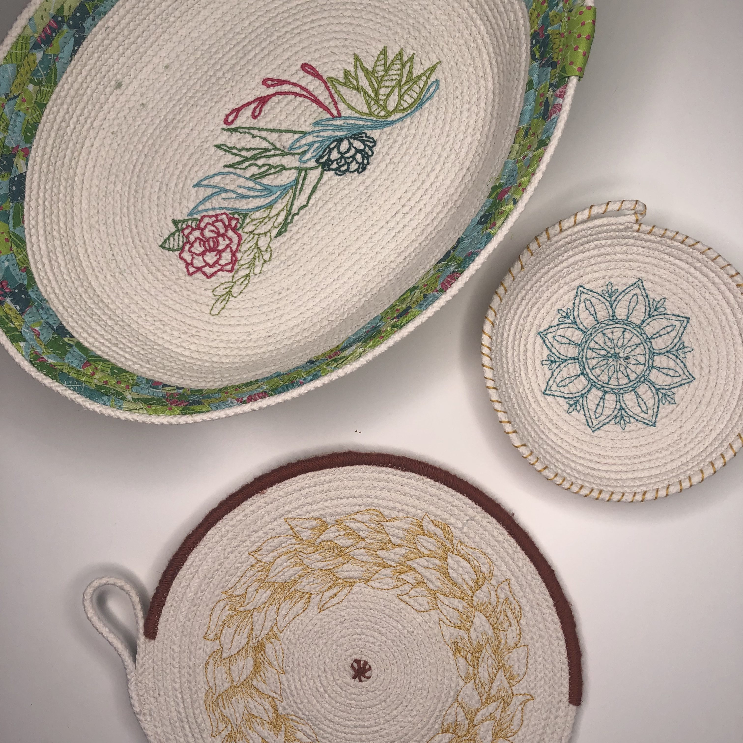 Machine Embroider a Rope Bowl - WeAllSew