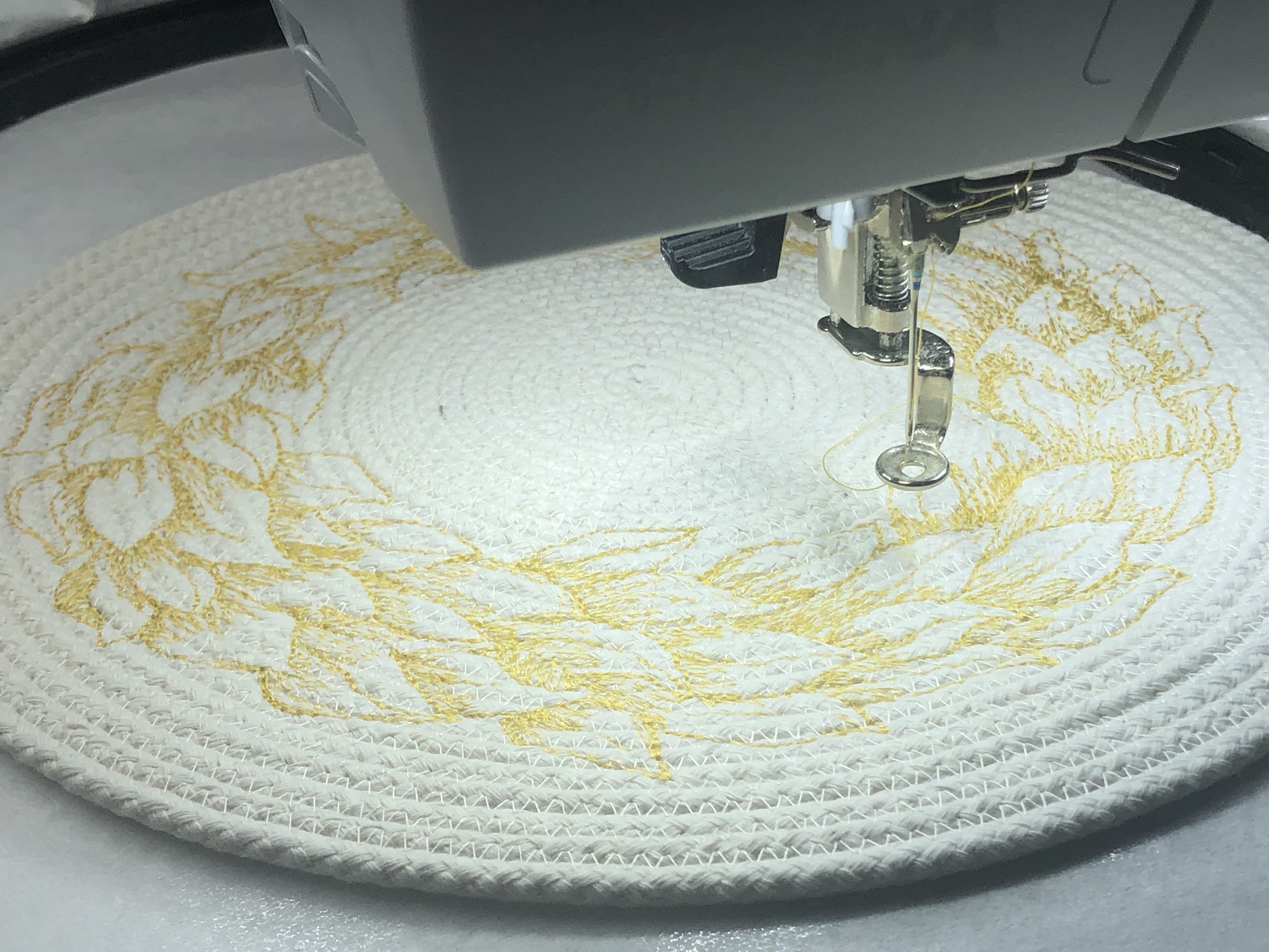Machine Embroider a Rope Bowl - WeAllSew