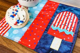 Sew a Patriotic Mug Rug on We All Sew blog