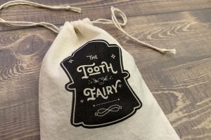 Completed Tooth Fairy Drawstring Pouch Pattern