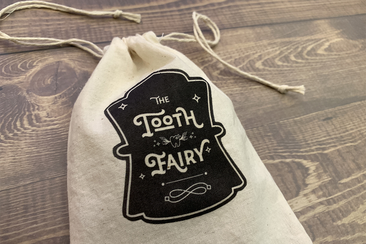 Tooth Fairy Drawstring Pouch Pattern Completed