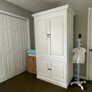 Sewing Space in Tight Quarters Tutorial: Repurposed Armoire
