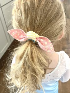 Sew Sweet and Simple Fabric Hair Bows Tutorial: Child Wearing Bow