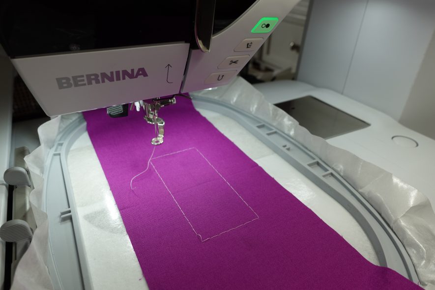 Flatlock Patchwork TrickorTreat Bag BERNINA 790PLUS embroidery