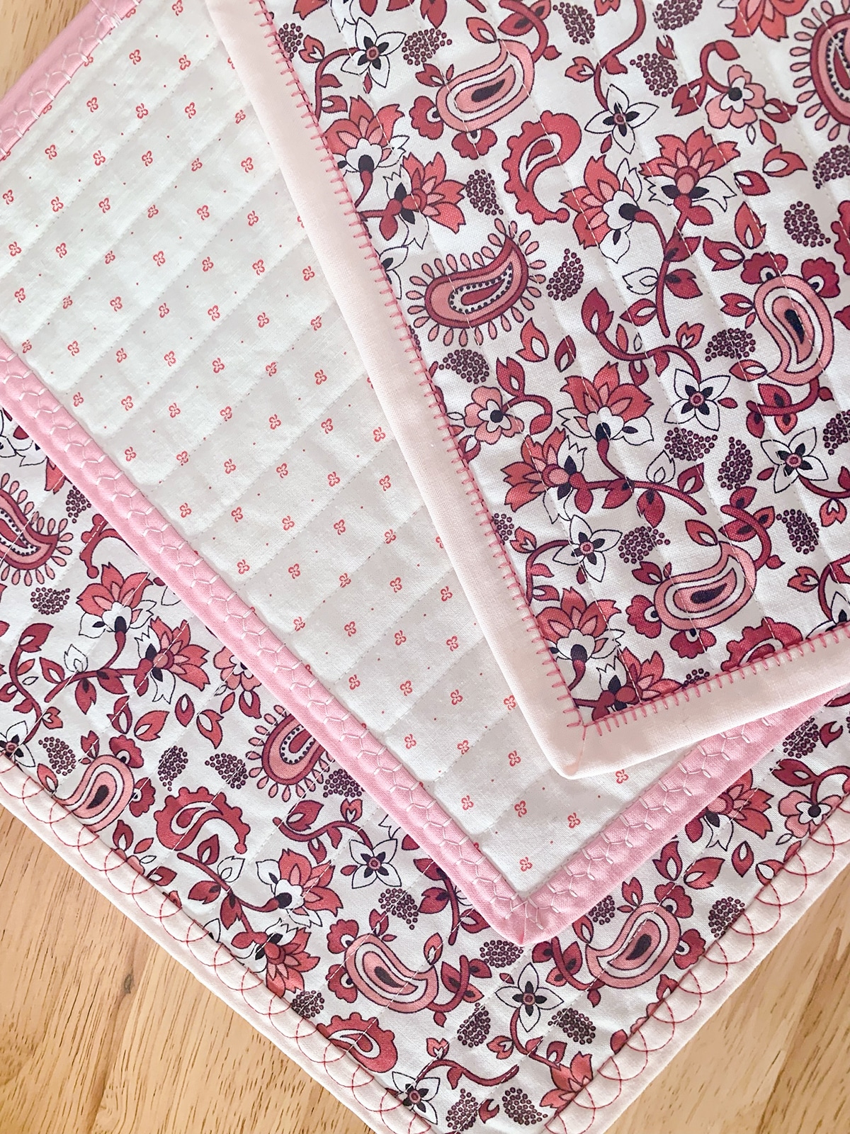 Pink, White, and Blue — Ways to bind without a binder. A list of